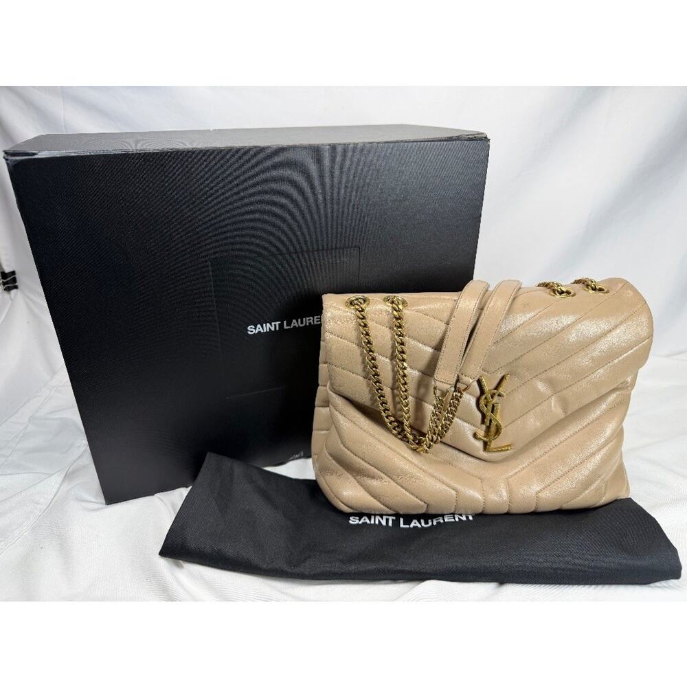 Saint Laurent LouLou Medium Beige Matelesse SPB-MS 359088